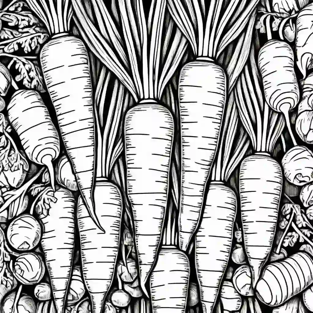 Carrots coloring pages